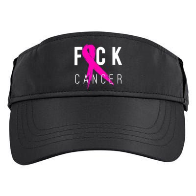 Retro Distressed Fuck Cancer Breast Cancer Awareness Adult Drive Performance Visor