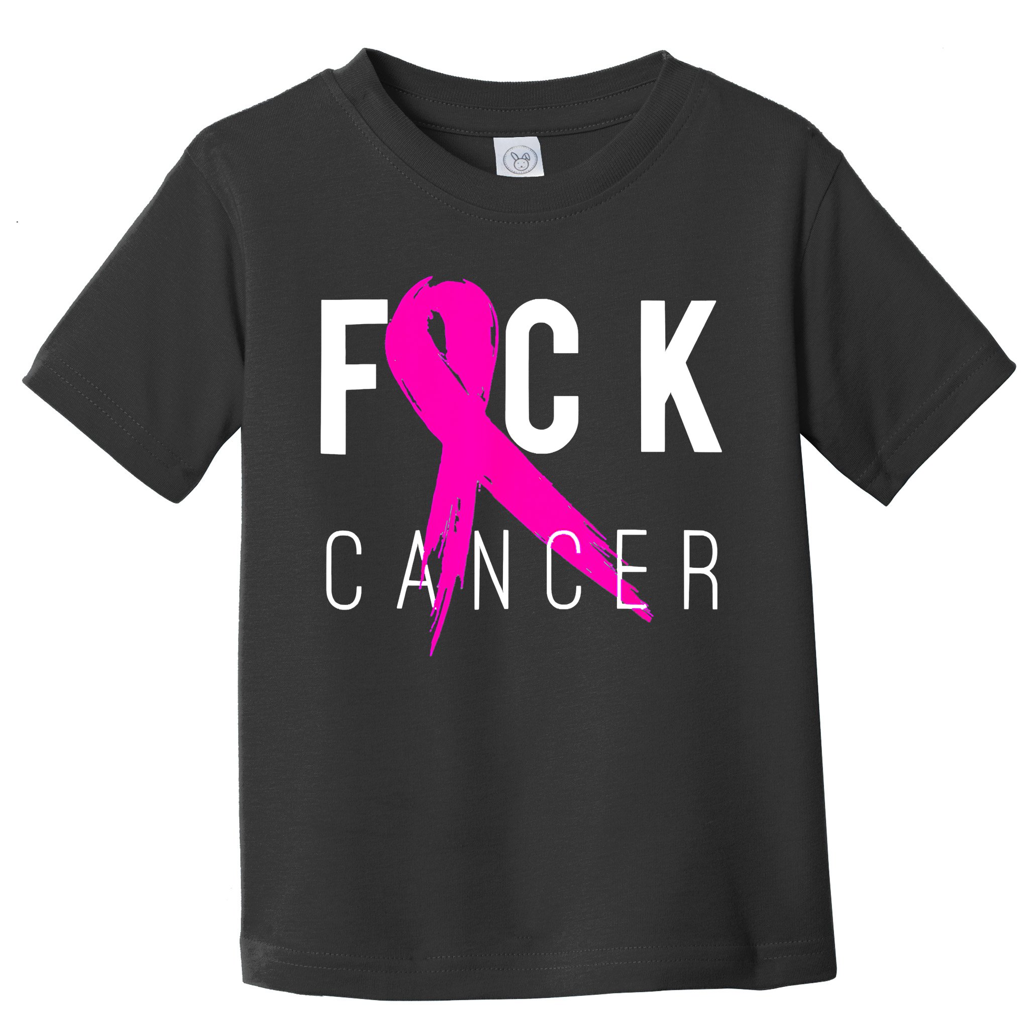 Retro Distressed Fuck Cancer Breast Cancer Awareness Toddler T-Shirt