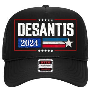 Ron DeSantis For President 2024 Election Proud Republican High Crown Mesh Back Trucker Hat