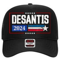 Ron DeSantis For President 2024 Election Proud Republican High Crown Mesh Back Trucker Hat