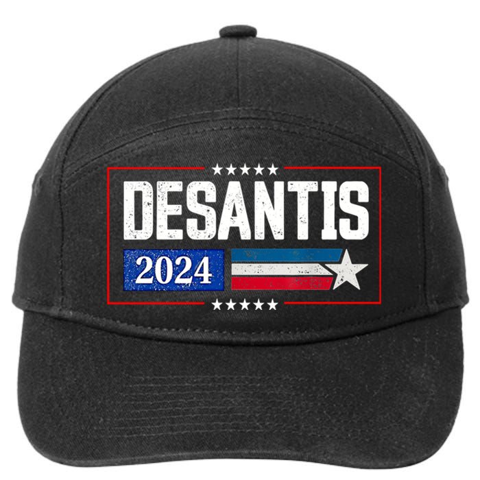 Ron DeSantis For President 2024 Election Proud Republican 7-Panel Snapback Hat