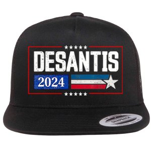 Ron DeSantis For President 2024 Election Proud Republican Flat Bill Trucker Hat