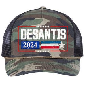 Ron DeSantis For President 2024 Election Proud Republican Retro Rope Trucker Hat Cap