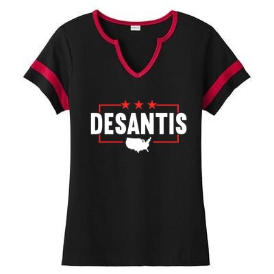 Ron DeSantis For President 2024 Election Proud Republican Ladies Halftime Notch Neck Tee