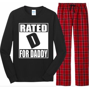 Rated D For Daddy Funny Gift For Dad Father's Day Long Sleeve Pajama Set