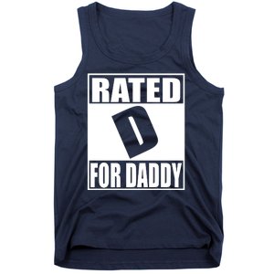 Rated D For Daddy Funny Gift For Dad Father's Day Tank Top