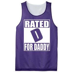 Rated D For Daddy Funny Gift For Dad Father's Day Mesh Reversible Basketball Jersey Tank