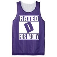 Rated D For Daddy Funny Gift For Dad Father's Day Mesh Reversible Basketball Jersey Tank