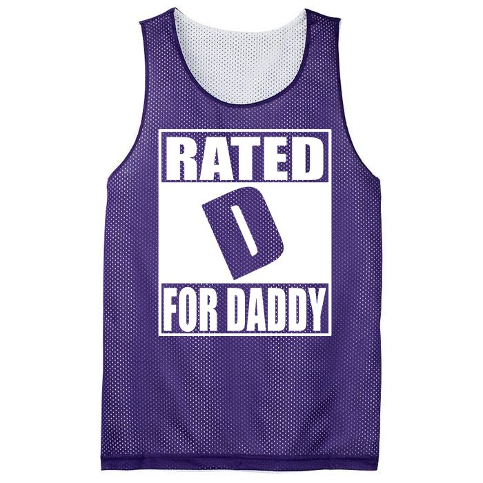 Rated D For Daddy Funny Gift For Dad Father's Day Mesh Reversible Basketball Jersey Tank