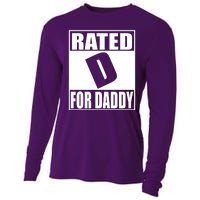 Rated D For Daddy Funny Gift For Dad Father's Day Cooling Performance Long Sleeve Crew