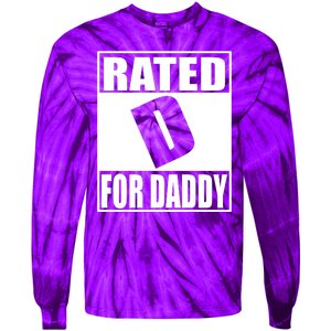 Rated D For Daddy Funny Gift For Dad Father's Day Tie-Dye Long Sleeve Shirt