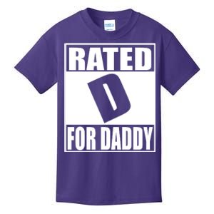 Rated D For Daddy Funny Gift For Dad Father's Day Kids T-Shirt