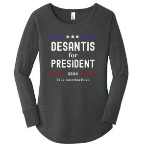 Ron Desantis For President 2024 Women's Perfect Tri Tunic Long Sleeve Shirt