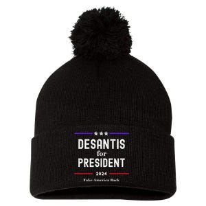 Ron Desantis For President 2024 Pom Pom 12in Knit Beanie