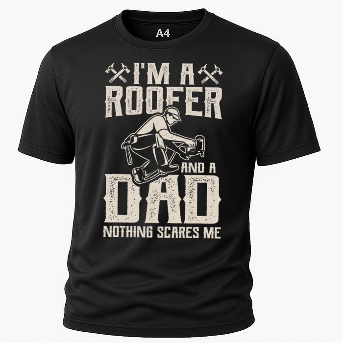 Roofer Dad Funny Roofing Novelty Cooling Performance Crew T-Shirt