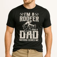 Roofer Dad Funny Roofing Novelty Cooling Performance Crew T-Shirt