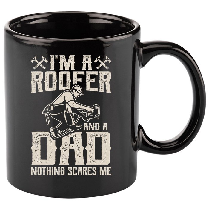 Roofer Dad Funny Roofing Novelty 11oz C Handle Ceramic Mug