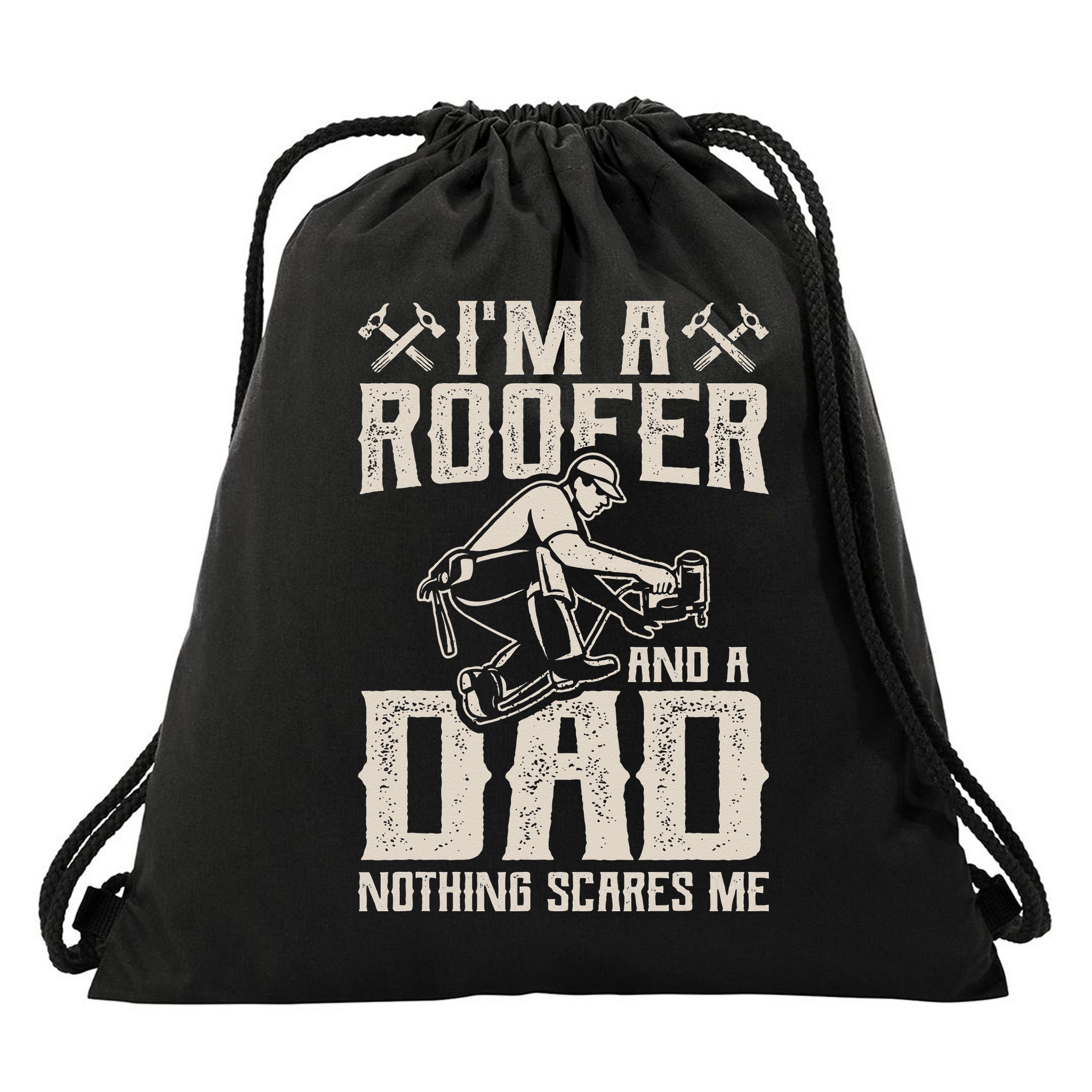 Roofer Dad Funny Roofing Novelty Drawstring Bag