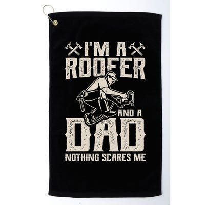 Roofer Dad Funny Roofing Novelty Golf Towel