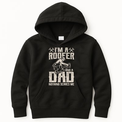 Roofer Dad Funny Roofing Novelty Kids Hoodie