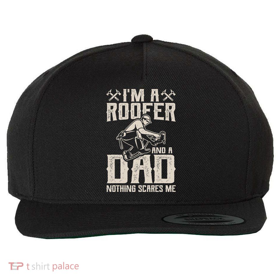 Roofer Dad Funny Roofing Novelty Wool Snapback Cap