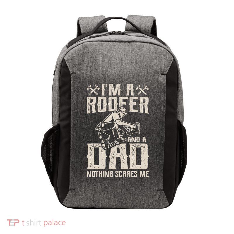 Roofer Dad Funny Roofing Novelty Vector Backpack