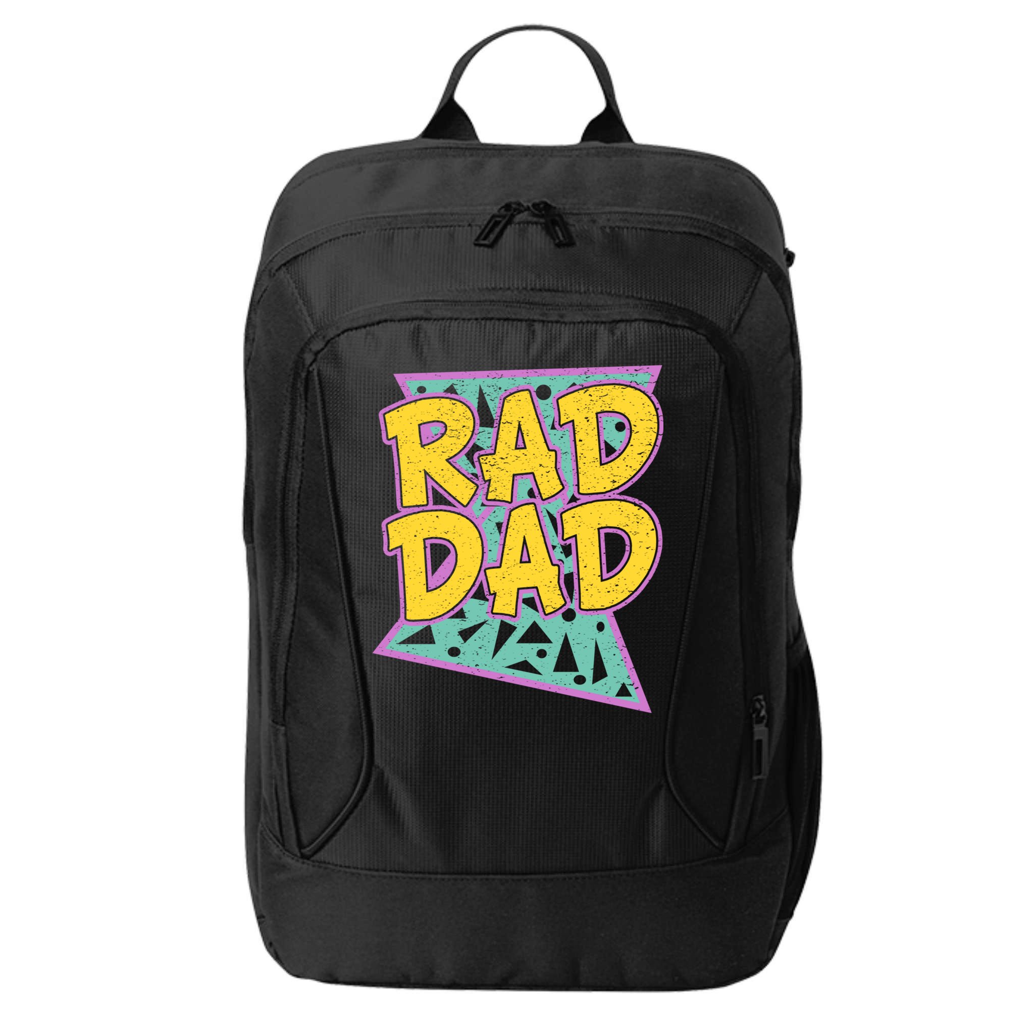 Rad Dad Fathers Day Gift For Daddy City Backpack