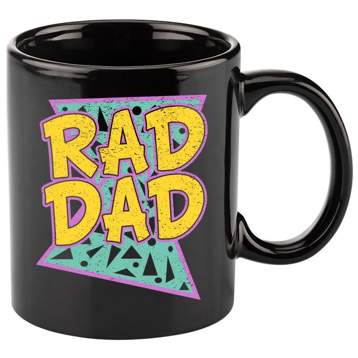 Rad Dad Fathers Day Gift For Daddy 11oz C Handle Ceramic Mug
