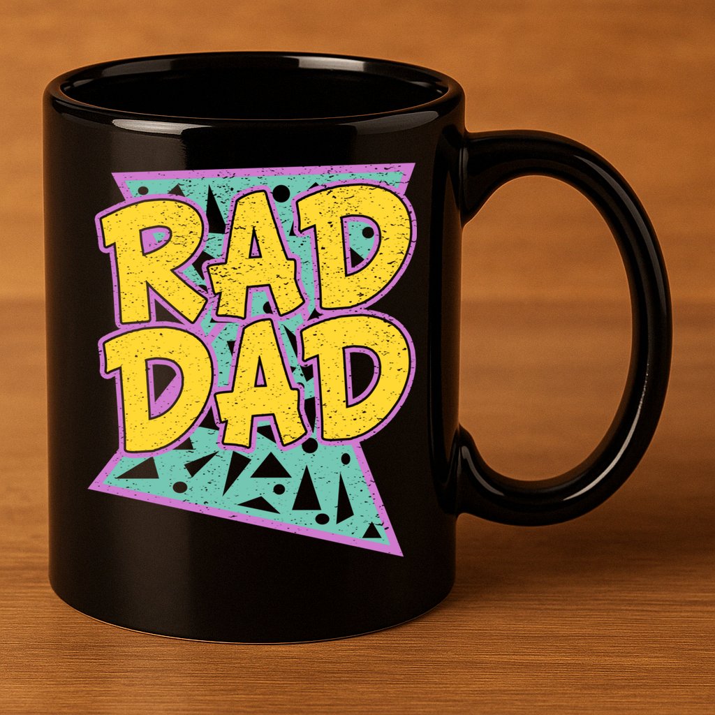 Rad Dad Fathers Day Gift For Daddy 11oz C Handle Ceramic Mug