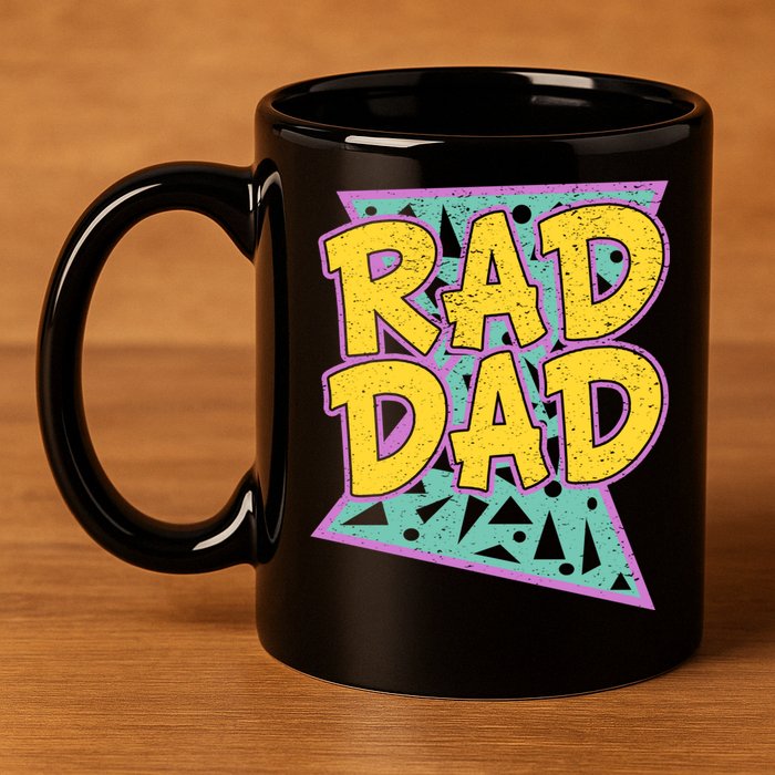 Rad Dad Fathers Day Gift For Daddy 11oz C Handle Ceramic Mug