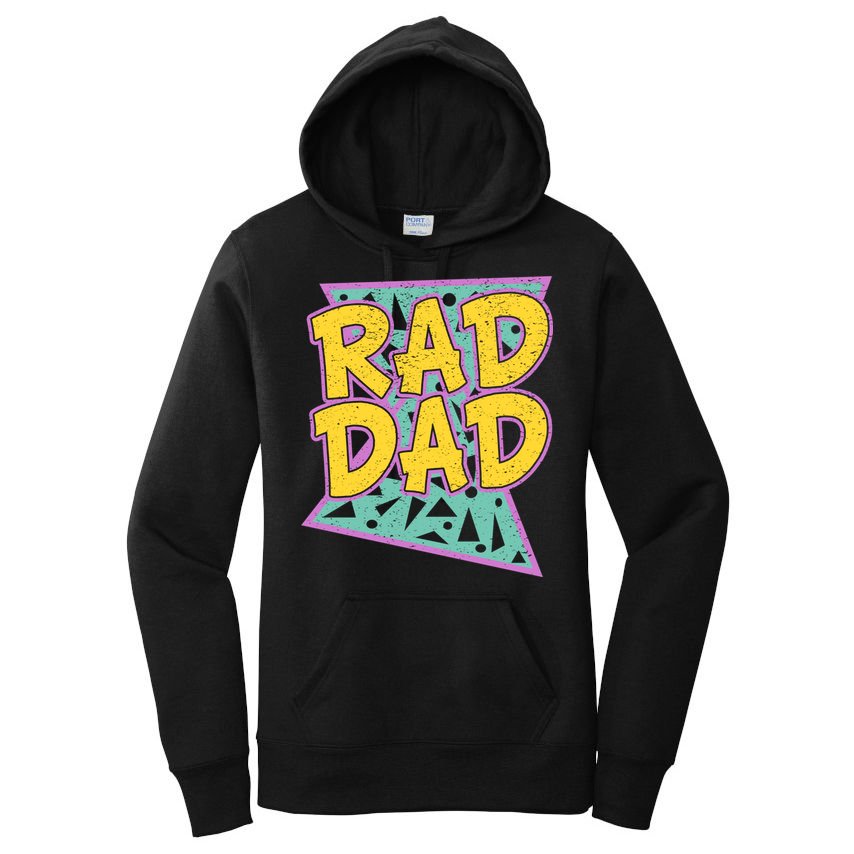 Rad Dad Fathers Day Gift For Daddy Women's Pullover Hoodie
