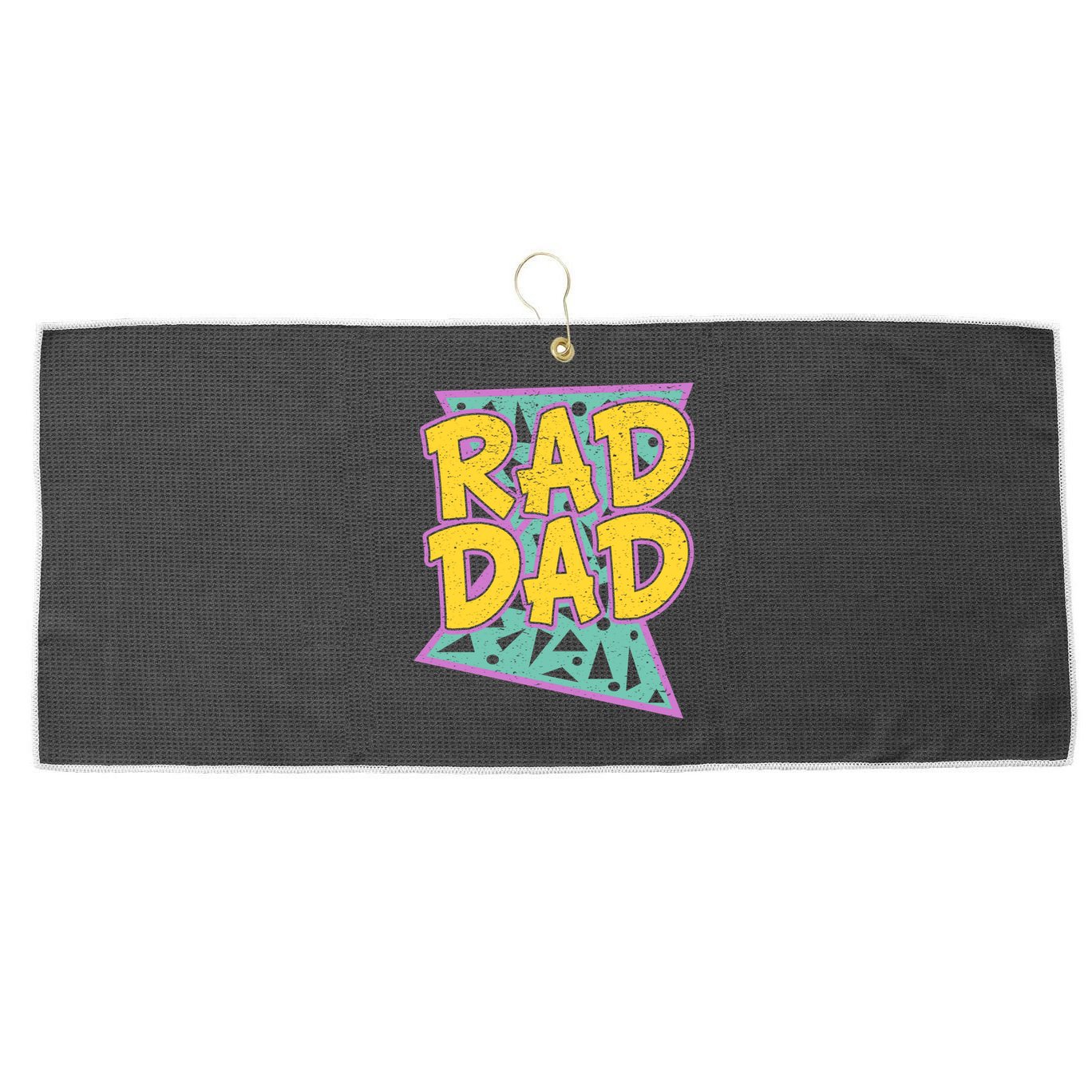 Rad Dad Fathers Day Gift For Daddy Large Microfiber Waffle Golf Towel