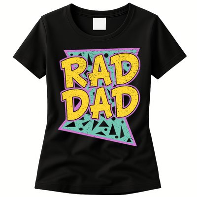 Rad Dad Fathers Day Gift For Daddy Womens T-Shirt