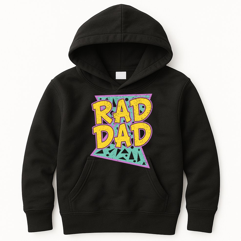 Rad Dad Fathers Day Gift For Daddy Kids Hoodie