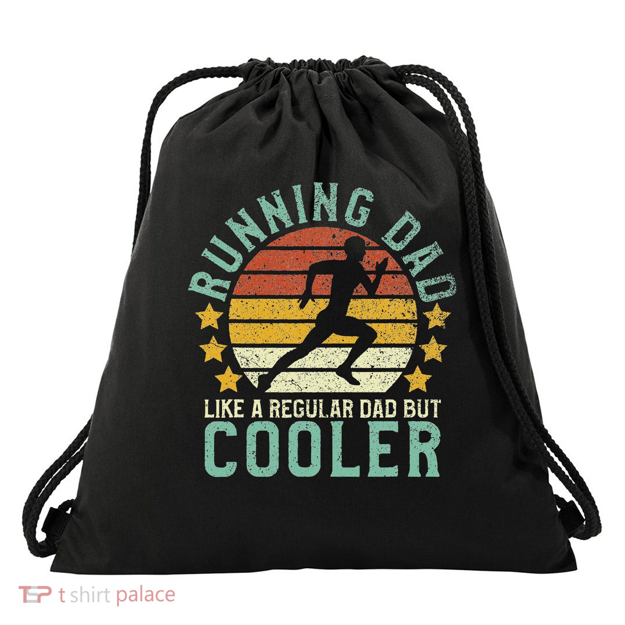 Running Dad Funny Marathon Runner Father's Day Gift Drawstring Bag
