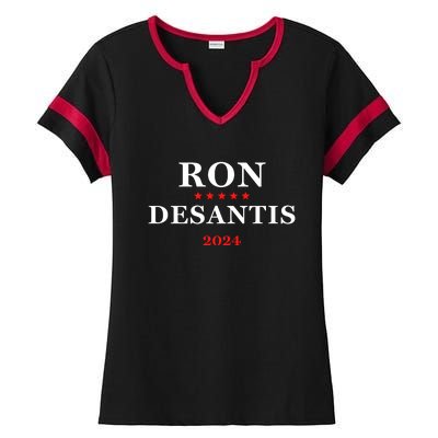 Ron Desantis For President 2024 Ladies Halftime Notch Neck Tee