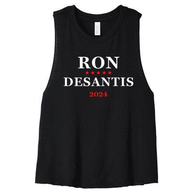 Ron Desantis For President 2024 Women's Racerback Cropped Tank