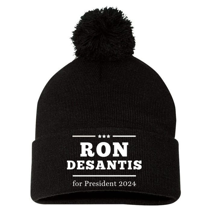 Ron Desantis For President 2024 Pom Pom 12in Knit Beanie