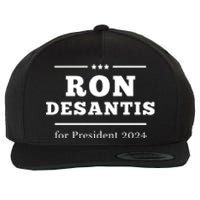 Ron Desantis For President 2024 Wool Snapback Cap