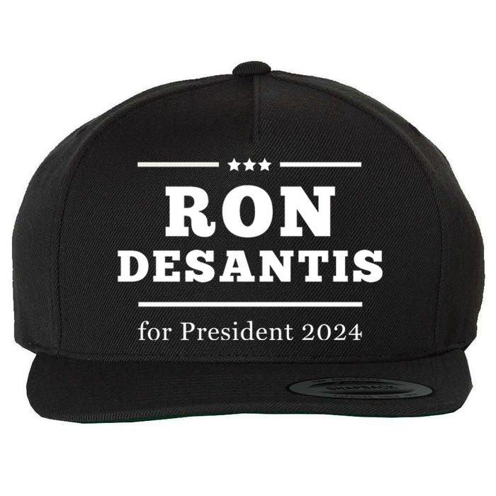 Ron Desantis For President 2024 Wool Snapback Cap