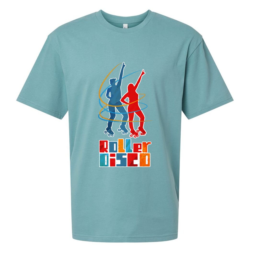 Roller Disco Gift Sueded Cloud Jersey T-Shirt