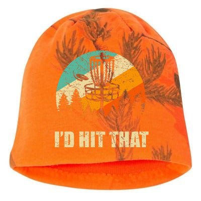 Retro Disc Golf Sport Sunset Vintage Frisbee Golf Kati - Camo Knit Beanie