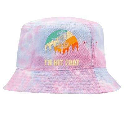 Retro Disc Golf Sport Sunset Vintage Frisbee Golf Tie-Dyed Bucket Hat