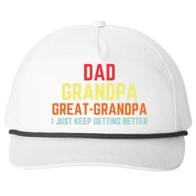 Retro Dad Grandpa Great Grandpa Snapback Five-Panel Rope Hat