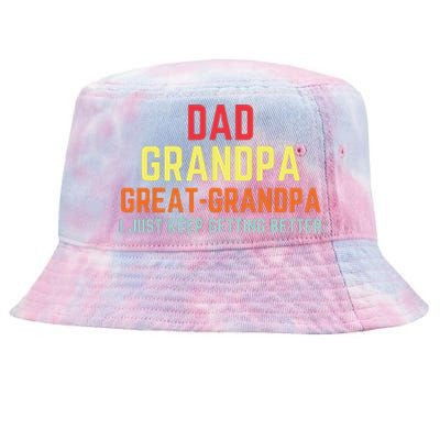 Retro Dad Grandpa Great Grandpa Tie-Dyed Bucket Hat