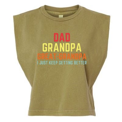 Retro Dad Grandpa Great Grandpa Garment-Dyed Women's Muscle Tee