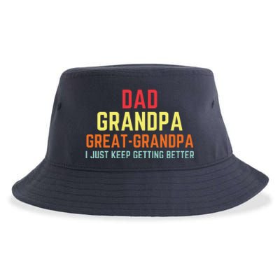 Retro Dad Grandpa Great Grandpa Sustainable Bucket Hat