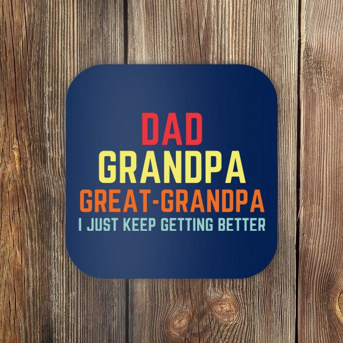 Retro Dad Grandpa Great Grandpa Coaster