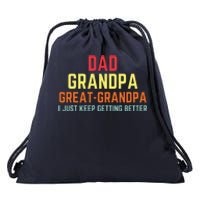 Retro Dad Grandpa Great Grandpa Drawstring Bag