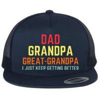 Retro Dad Grandpa Great Grandpa Flat Bill Trucker Hat